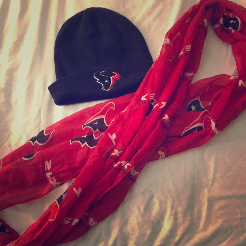 HoustonTexansNFL woman’s beanie logo infinityscarf